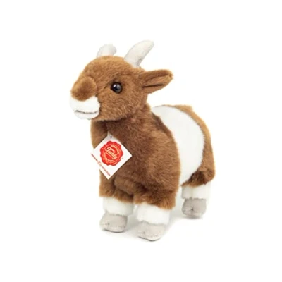 Abbildung von Teddy Hermann® Kuscheltier Ziege 22 cm, braun/weiß, zum Teil aus recyceltem Material