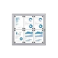 Abbildung von Showdown® Displays S Schaukasten 6x DIN A4 keine Fach alusilber
