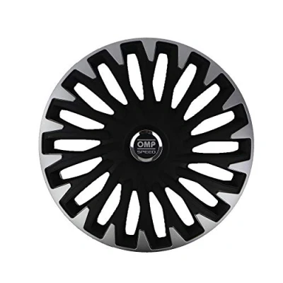 Abbildung von Omp Speed 4 Radkappen Stinger Schwarz/Silber 14 Zoll