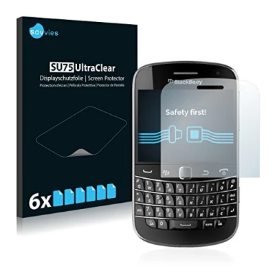 Abbildung von Savvies 6 Stück Schutzfolie für RIM BlackBerry Bold Touch 9900 Displayschutz Folie Ultra Transparent