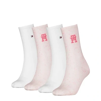 Abbildung von Tommy Hilfiger Women SOCK Monogram 4 PACK Socken, Damen, Größe: 35 38, Light pink