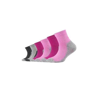Abbildung von camano Protex Function Quarters 6 PACK Unisex Socken für Kinder, Größe: 23 26, Fuchsia