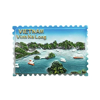 Abbildung von 3D Vietnam Halong Bay Kühlschrank Kühlschrankmagnet Tourist Souvenirs Handmade Harz Handwerk Magnetische Aufkleber Home Küche Dekoration Reise Geschenk
