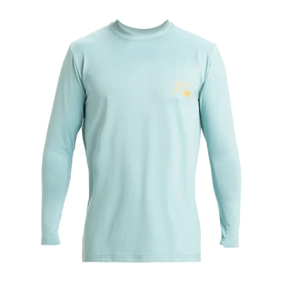 Abbildung von Quiksilver DNA Bubble LOGO SURF TEE Surfshirt, Herren, Größe: Medium, Turquoise