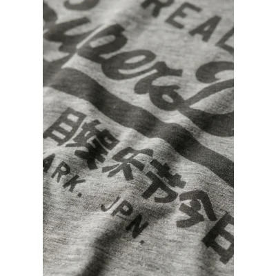 Abbildung von Superdry Vintage LOGO Tshirt print, Herren, Größe: Medium, Athletic grey marl