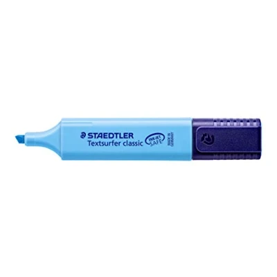 Abbildung von STAEDTLER Textmarker textsurfer classic, blau, samtweiche Keilspitze ca. 1 5 mm, nachfüllbar, sekundenschnell trocken, 10 Stück, 364 3