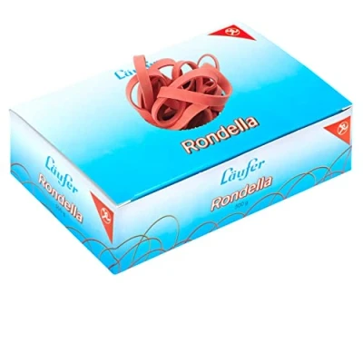 Abbildung von Läufer 51142 Rondella Gummibänder 200 x 6 mm, Durchmesser 125 mm breite Gummiringe, 500 g Schachtel, rot