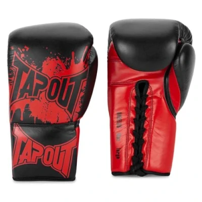 Abbildung von Tapout Boxhandschuhe aus Leder (1 Paar) ANGELUS, Black/Red, 08 oz R, 960012