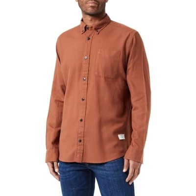 Abbildung von JACK &amp; JONES Herren Jprblubrook Solid Twill Shirt L/S Freizeithemd, Cambridge Brown/Fit:comfort Fit, L EU