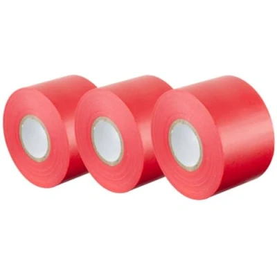 Abbildung von GOCABLETIES Isolierband Rot 50 mm x 33 m strapazierfähiges, selbstklebendes zum Schutz, Bündeln und Reparieren von Kabeln 3 Rollen