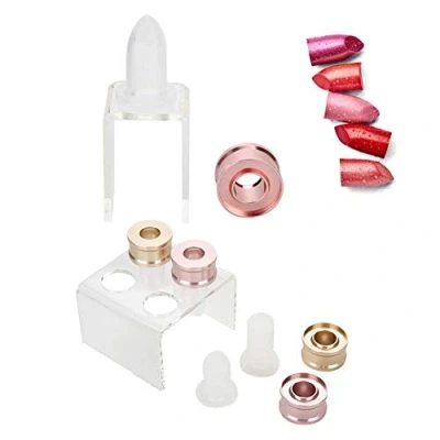Abbildung von Lippenstift silikon Mold DIY Basteln Gießform Set Installationssatz Hausgemachte Balsam Lippenform Kreis Handwerk Tool Kit (#2)