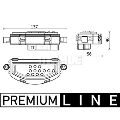 Abbildung von Regler, Fahrgastraumlüfter MAHLE ORIGINAL ABR 158 000P