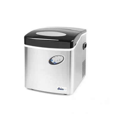 Abbildung von HENDI Eiswürfelbereiter 15 kg / 24 h, 150 Eiswürfel 38 x 43,5 43 cm Edelstahl 130 W Gastro, Eiswürfelmaschine