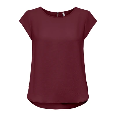 Abbildung von ONLY Damen Onlmoster Stripe O Neck Top JRS Noos S/S Tops, Tawny Port,34