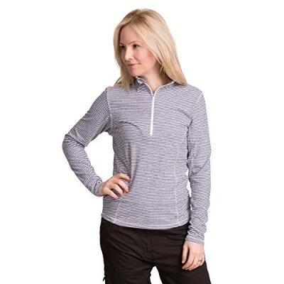 Abbildung von Trespass Overjoy, Navy Marl, XXS, Schnelltrocknendes Langärmliges Sportoberteil für Damen, XX Small / 2XS 2X Small, Blau