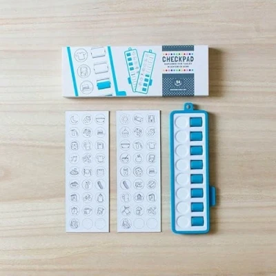Abbildung von Checkpad blauw: dagplanner voor taakjes in ochtend en avond