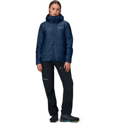 Abbildung von Norrona Women&#039;s Falketind Thermo40 Hood Damen Ski jacke Indigo Night L