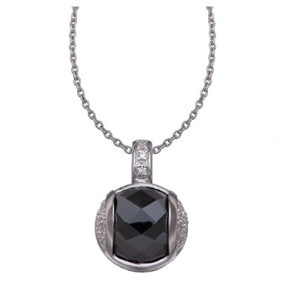 Abbildung von Orphelia Damen Anhnger mit Kette Black Ball 925 Sterlingsilber Zirkonia 45cm ZH 4572
