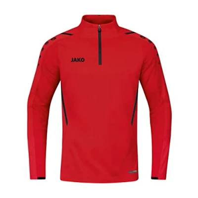Abbildung von JAKO Ziptop Challenge Sweatshirt, Herren, Größe: 58/60, Rotschwarz