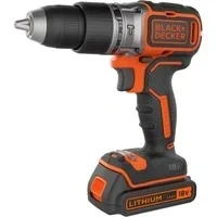 Abbildung von Black+Decker bürstenloser 2 Gang 18 V, 1.5 Ah Akku Schlagbohrschrauber, inkl. 400Ma Ladegerät, Doppelbit und Koffer, 1 Stück, BL188K
