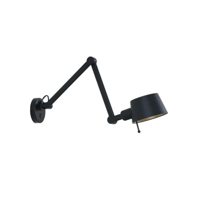 Abbildung von Lucande Wandleuchte Silka, 94 cm, schwarz, verstellbar, E27