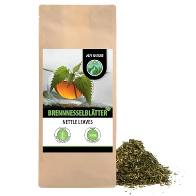 Abbildung von Brennesseltee (500g), Brennnesselblätter, 100% natürlicher Brennnessel Tee, Kräutertee lose, geschnitten, Brennnesseltee