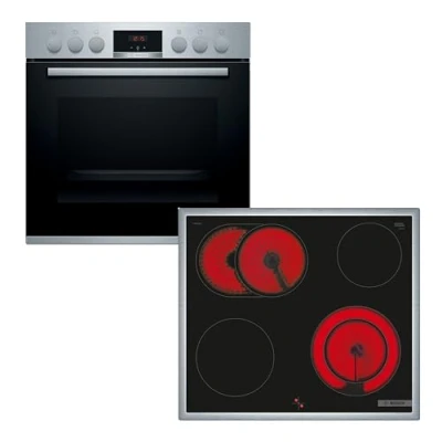 Abbildung von BOSCH Backofen Set &quot;HBD231VR61&quot;, HBF133BR0, mit Teleskopauszug nachrüstbar, ecoClean Direct