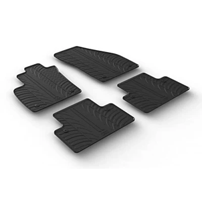Abbildung von Gledring 0391 Fußmattensatz Gummi vorne und hinten 4 schwarz 750mm 550mm VOLVO: V50, S40 II