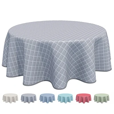 Abbildung von Home Direct Wachstuch Tischdecke Abwaschbar Rund 160cm Hellgrau