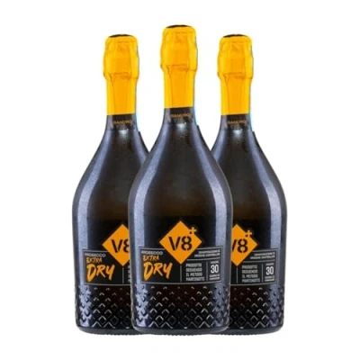 Abbildung von V8 Sandro Extra Dry Glera Trocken Prosecco 75 cl Weißer Sekt (Karton mit 3 Flaschen von cl)