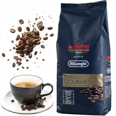 Abbildung von De&#039;Longhi Kimbo DLSC609 Kaffeebohnen 80% Arabica und 20% Robust für Kaffeevollautomaten, 1kg, Made in Italy, leichte Röstung, delikater Geschmack, Herkunft Salvador, Guatemala, Brazil, Java