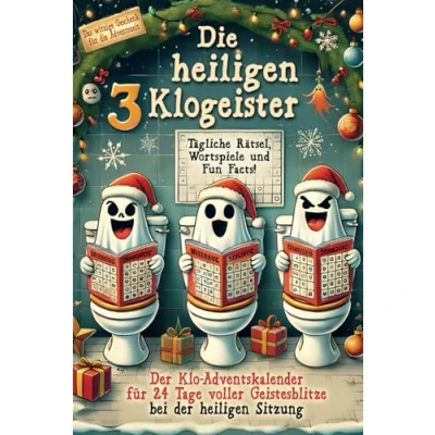 Abbildung von die heiligen 3 Scheißgeister: der Klo Adventskalender für 24 Tage voller Geistesblitze bei Sitzung Tägliche Rätsel, Wortspiele und Fun Facts! das witzige Geschenk Adventszeit