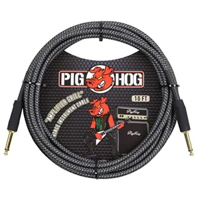 Abbildung von Pig Hog Vintage Serie Instrumentenkabel, Amplifier Grill, 3m/10ft, 6.35 (1/4) auf (1/4), Hochwertige Qualität, Gewebt