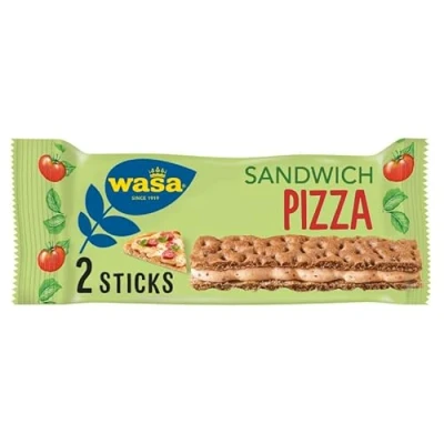 Abbildung von Wasa Knäckebrot Sandwich Pizza 3x37g (111g) Snack mit dem herzhaft, würzigen Geschmack von Tomaten, Kräutern und einem Hauch Käse, perfekt für unterwegs