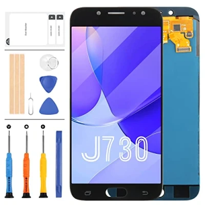 Abbildung von TFT Display für Samsung Galaxy J7 Pro 2017 J730 J730F/DS J730G/DS J730GM/DS LCD Bildschirm, Ersatz Digitizer Montage Glas Reparatur Set, +Werkzeuge (kein Original AMOLED) (schwarz, ohne Rahmen)