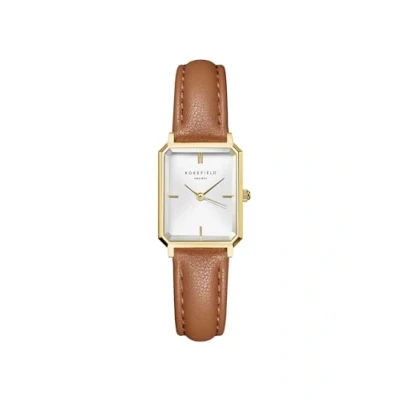 Abbildung von Rosefield Octagon Uhr, Damen, Größe: One Size, Brown gold