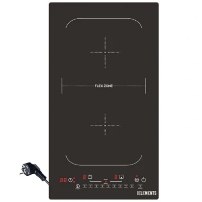 Abbildung von KB Elements Induktions Kochfeld ELK108P, Autarkes 2 Zonen Induktionskochfeld mit Booster 4400 W