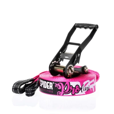 Abbildung von SPIDER Slackline TKS01 Kit PRO line Workout und Gleichgewichtstraining, Walk &amp; Freestyle Ratsche, Umhängetasche Maximale Tragkraft für Erfahrene Slackliner Länge 20 Meter