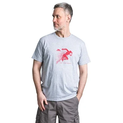 Abbildung von Trespass Herren T shirt Mit Aufdruck Lyons, Grey Marl, S, MATOTSM10015_GRMS