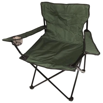 Abbildung von Anglersessel Campingstuhl Faltstuhl Anglerstuhl Regiestuhl mit Getränkehalter und Tasche, Farben Anglerstühle:Grün