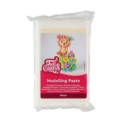 Abbildung von FunCakes Modellierpaste Weiß: Perfekt zum Modellieren von Figuren, Cake Topper und Rüschen. Stark, glatt geschmeidig. Halal, koscher glutenfrei. 250 g.