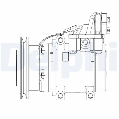 Abbildung von DELPHI CS20524 Kompressor H15 PAG 46 mit Kompressoröl FORD: Ranger Mk2