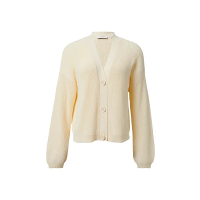 Abbildung von comma casual identity MIT ÜBERSCHNITTENEN Schultern Strickjacke, Damen, Größe: 32, Creme
