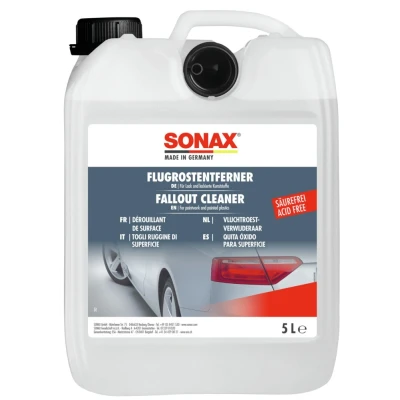 Abbildung von SONAX FlugrostEntferner säurefrei (5 Liter) entfernt oberflächliche lokale Korrosionserscheinungen von allen lackierten Oberflächen Art Nr. 05135050