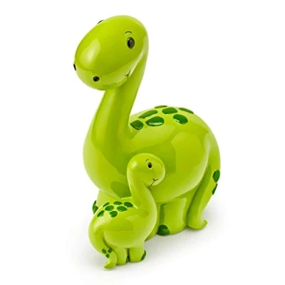 Abbildung von Mousehouse Gifts Kinder Spardose Mama und Baby Dino Geschenk für Mädchen Jungen Grün 10 x 14 20 cm