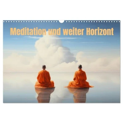 Abbildung von Meditation und weiter Horizont (Wandkalender 2025 DIN A3 quer), CALVENDO Monatskalender