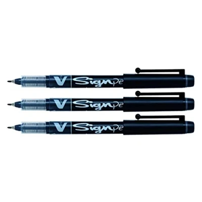 Abbildung von Pilot SW VSP VSystem VSignPen Liquid Ink Marker Pen (Medium Tip) Bulk Pack (12 Stück) schwarz