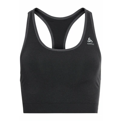 Abbildung von ODLO Seamless Ceramicool Sportbh mit mittlerer Stützkraft, Damen, Größe: XS, Black melange (15015)
