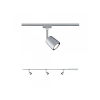 Abbildung von Paulmann 95462 URail Schienensystem Set Cover max 3x10W GU10 Chrom matt/Chrom 230V 1m Schienenleuchte Deckenbeleuchtung