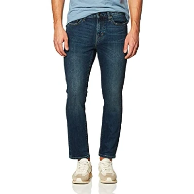 Abbildung von Amazon Essentials Herren Slim Fit Jeans, Dunkle Waschung, 31W / 29L